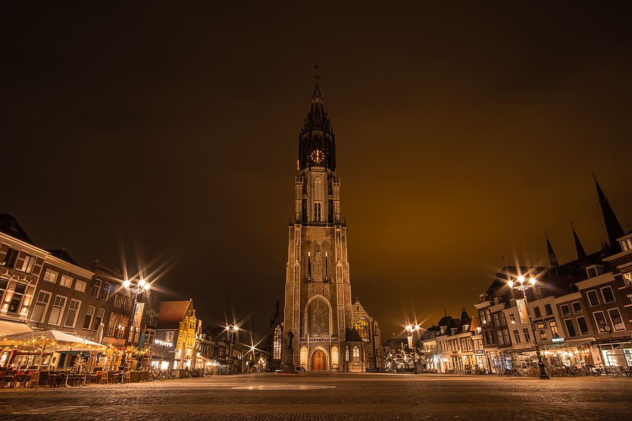 Elizabeth Tower at night, architecture, town, city, building HD wallpaper