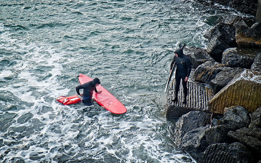 cold, two, red, black, sport, sea, water, risk, adventure, 2 HD wallpaper