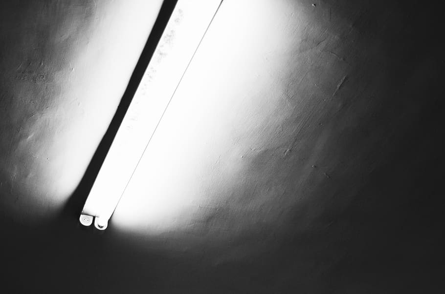 light, led, black, white, black and white, dark, no people HD wallpaper