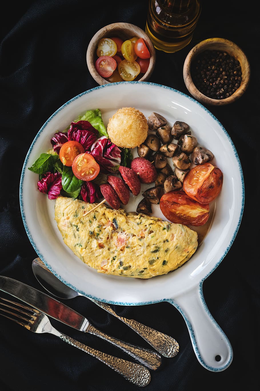 egg omelets with potato, food, food and drink, healthy eating HD wallpaper