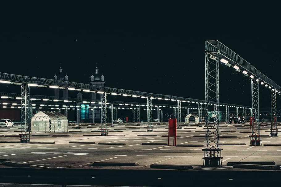 night, transportation, architecture, built structure, sky, city HD wallpaper