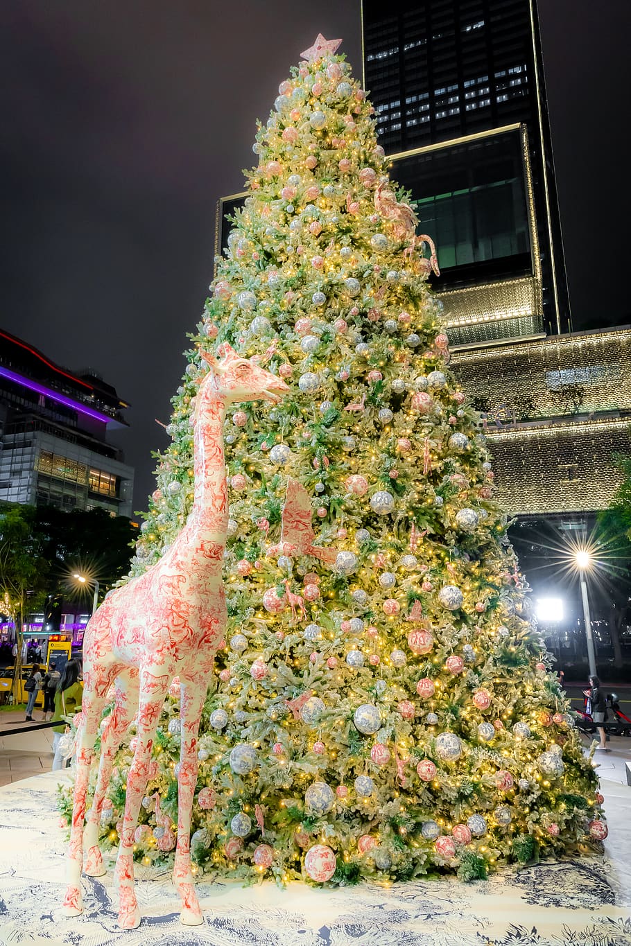 Free download HD wallpaper taipei 101, taiwan, christmas tree