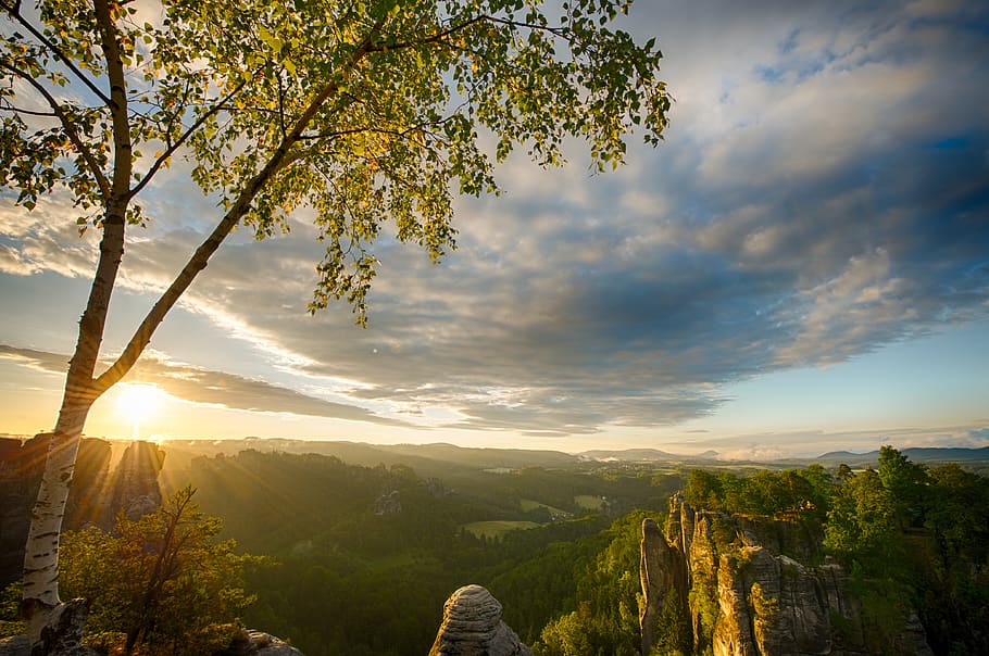 Mountain View, clouds, daylight, justifyyourlove, landscape, mountains HD wallpaper