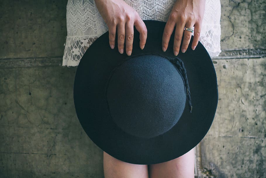 hat, hands, girl, folk, jewelry, human body part, one person HD wallpaper