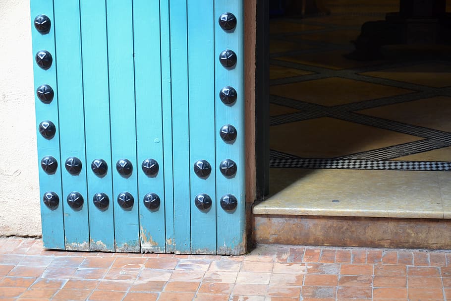 morocco, architecture, door, porte, no people, day, indoors HD wallpaper