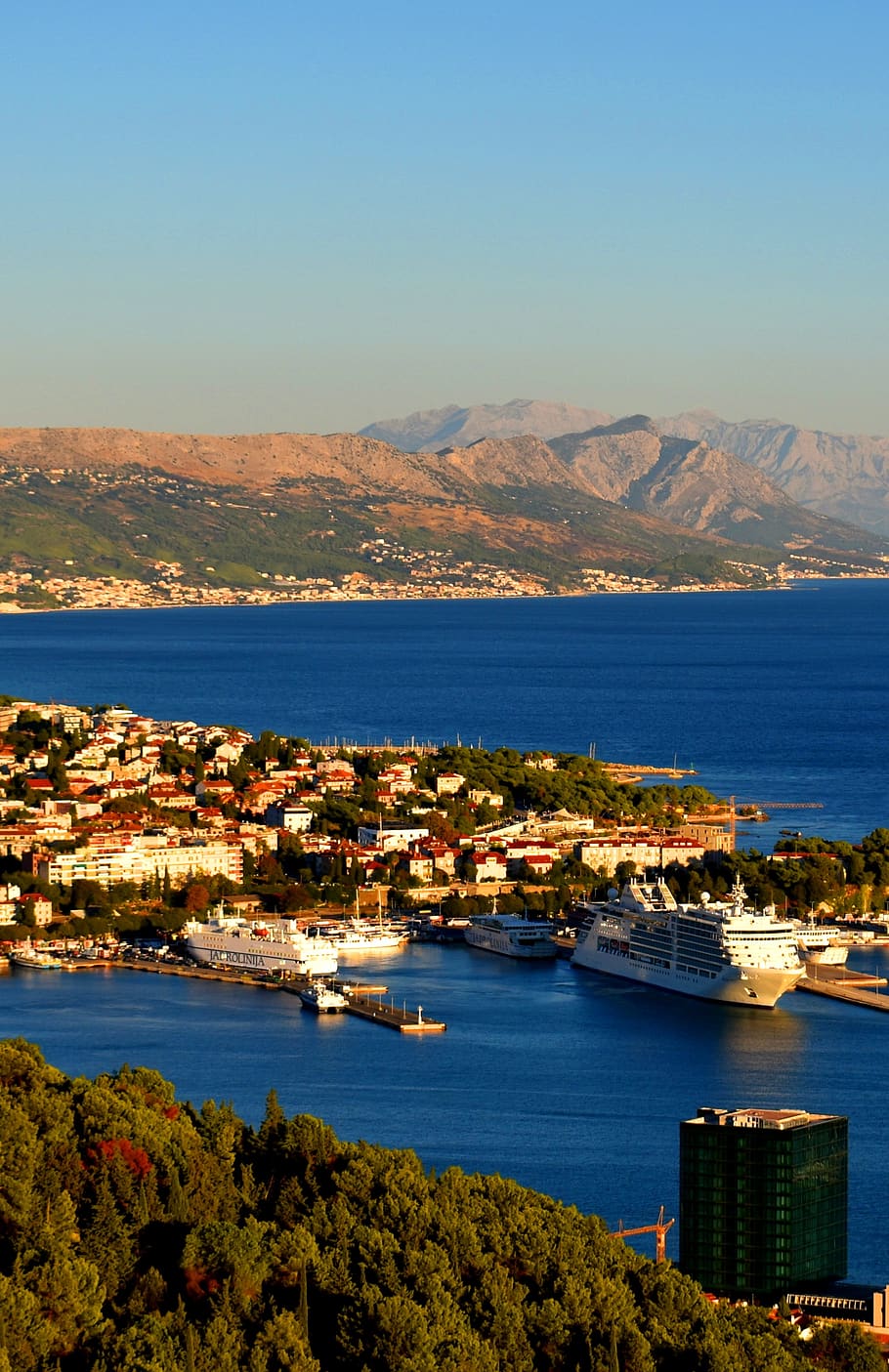 split, croatia, harbour, port, haven, city, town, mediterranean, HD wallpaper