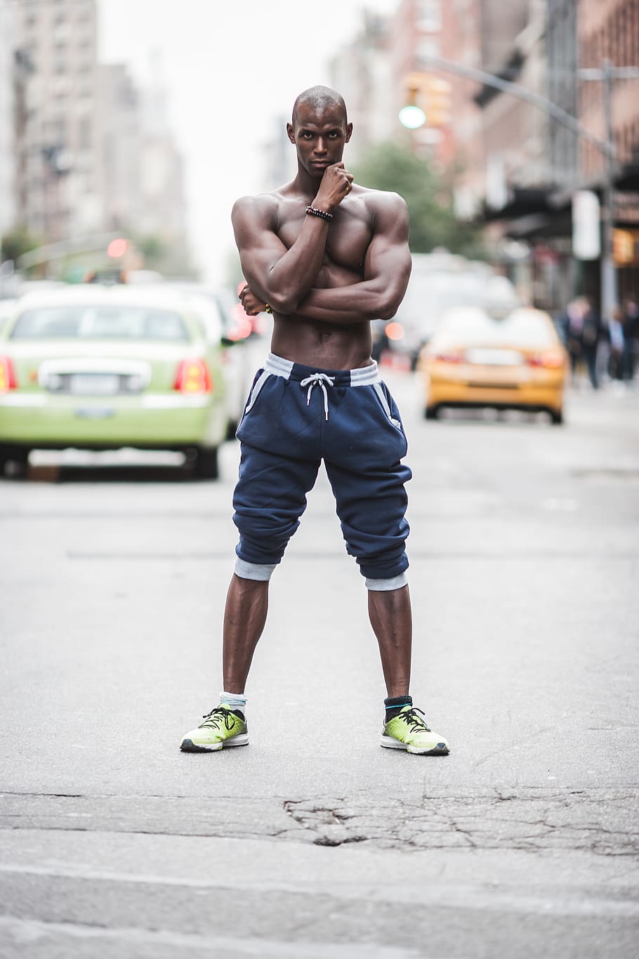 man standing on road, clothing, shoe, footwear, apparel, human HD wallpaper