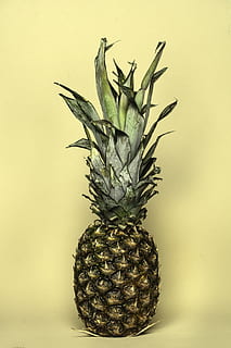 yellow and green pineapple, plant, food, fruit, bronze, melon HD wallpaper