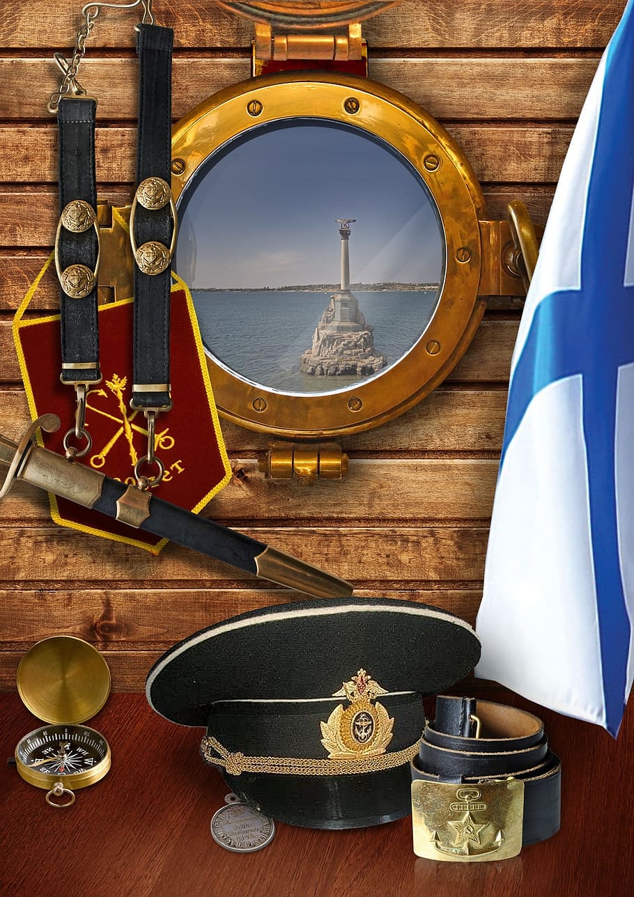 paraphernalia, service, badge, object, navy, hat, direction HD wallpaper