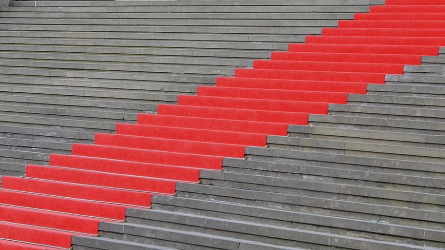 step, architecture, outdoors, competition, pattern, red, carpet, HD wallpaper