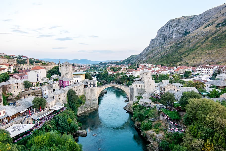 mostar, bosnia and herzegovina, river, neretva, balkan, ottoman, HD wallpaper