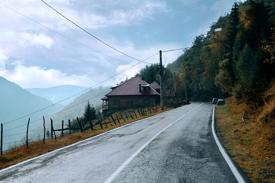 romania, sky, landscape, view, high, village, poor, people HD wallpaper