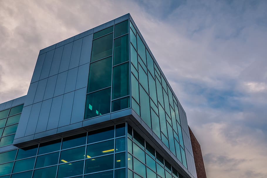 Curtain Wall Building, architecture, perspective, building exterior HD wallpaper
