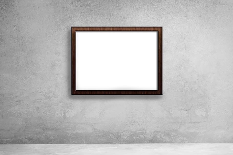 mockup, poster mockup, empty frame, picture frame, living room, HD wallpaper