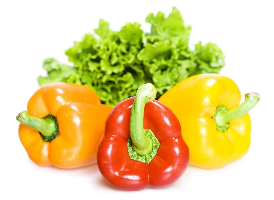 peppers, red, white, isolated, dieting, food, fresh, group HD wallpaper