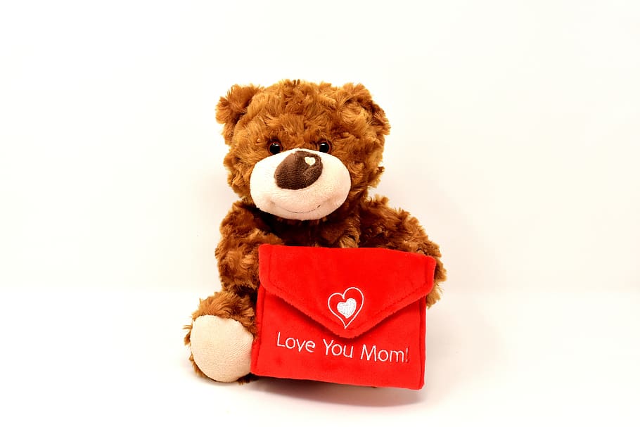 teddy, love, mother's day, affection, soft toy, stuffed animal, HD wallpaper