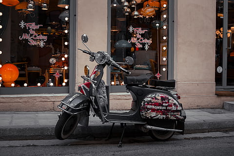 wheel, machine, motorcycle, vehicle, transportation, vespa HD wallpaper