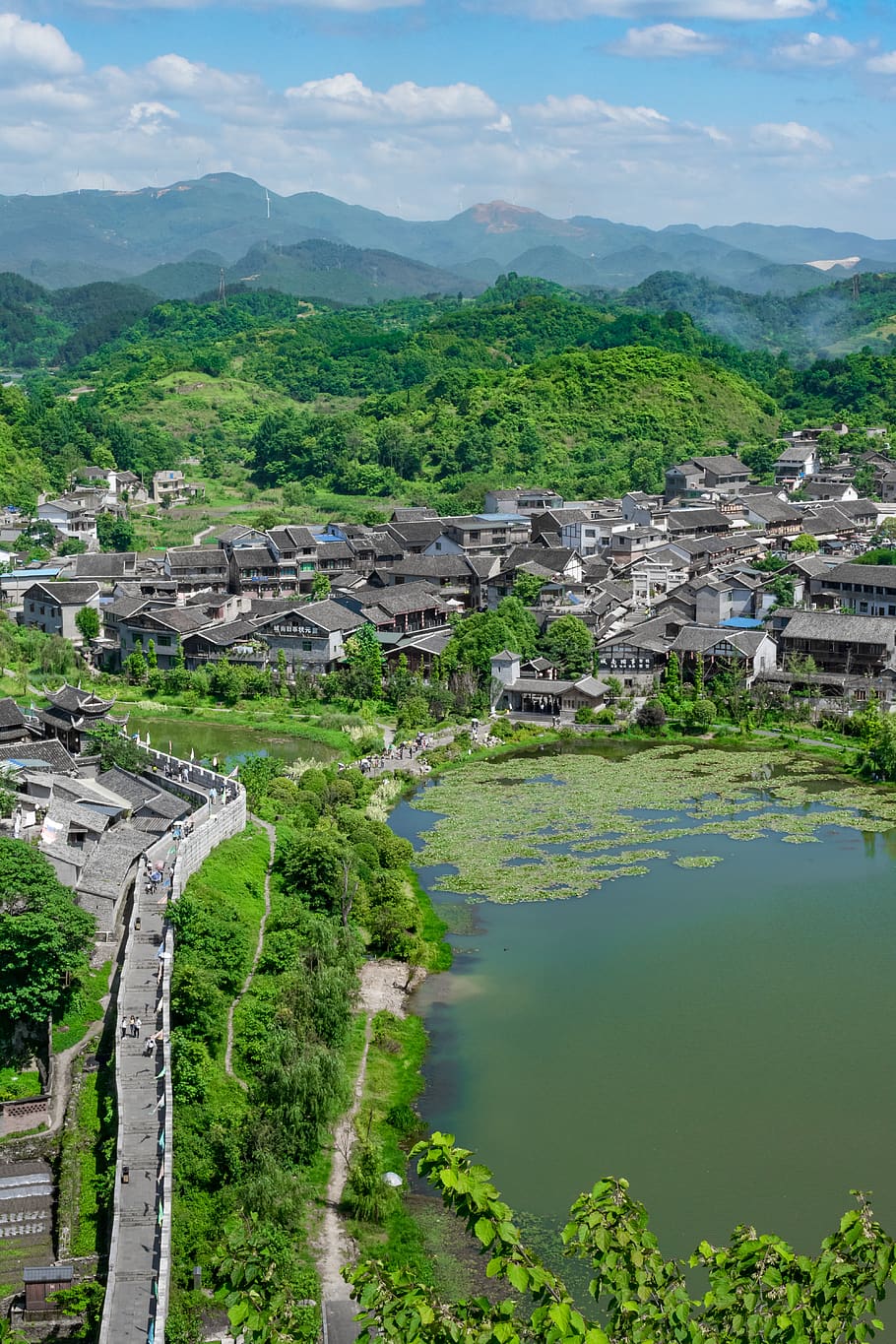 guizhou, guiyang, qingyan ancient town, township, green rock