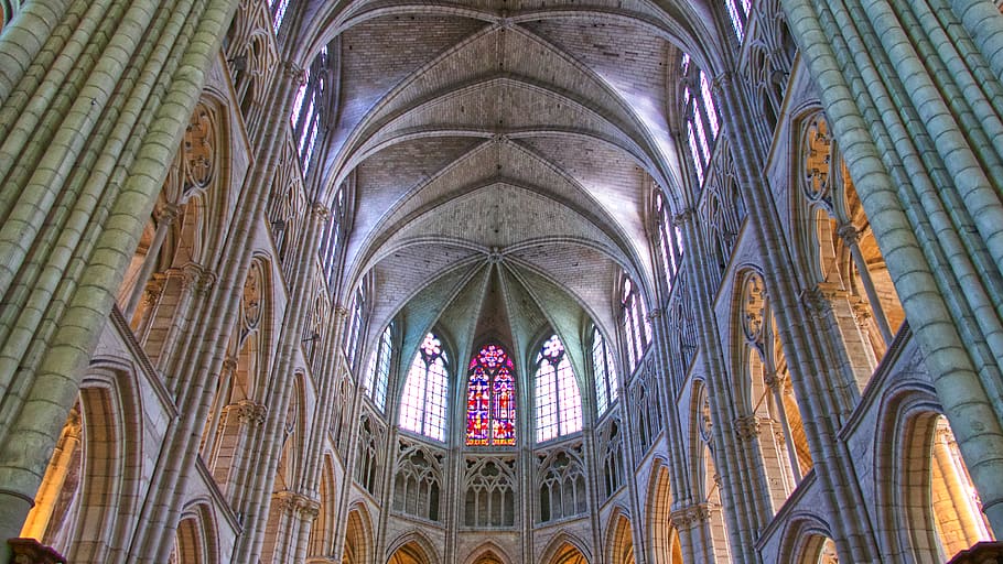 building, architecture, apse, meaux, france, cathédrale saint-étienne de meaux HD wallpaper