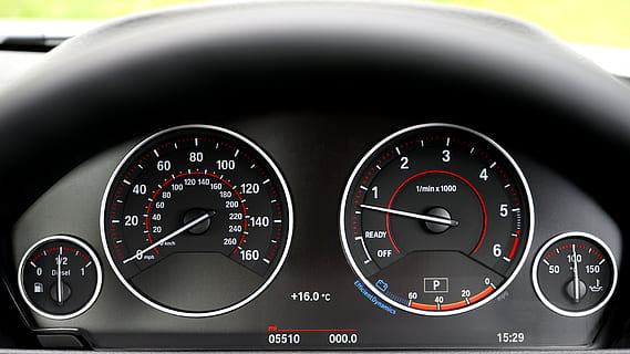 Black Vehicle Instrument Cluster Panel, close-up, dashboard, speedometer HD wallpaper