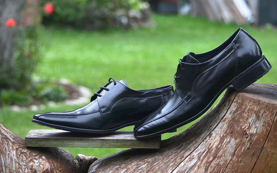 Pair of Black Dress Shoes, classic, daylight, elegant, fashion HD wallpaper