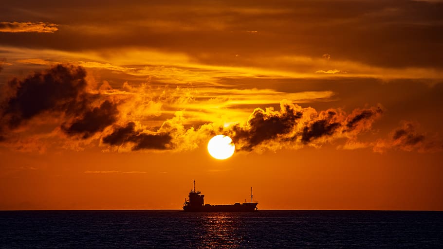 sun, sunset, sky, cloud, at dusk, japan, landscape, light, sea HD wallpaper