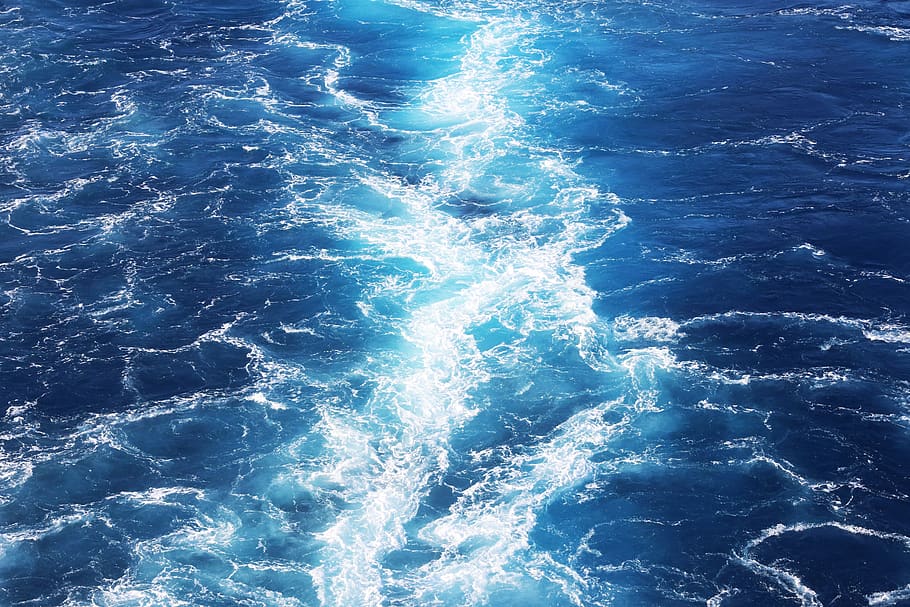 Aerial Photo of Water Waves, adventure, blue, clear, h2o, holiday HD wallpaper