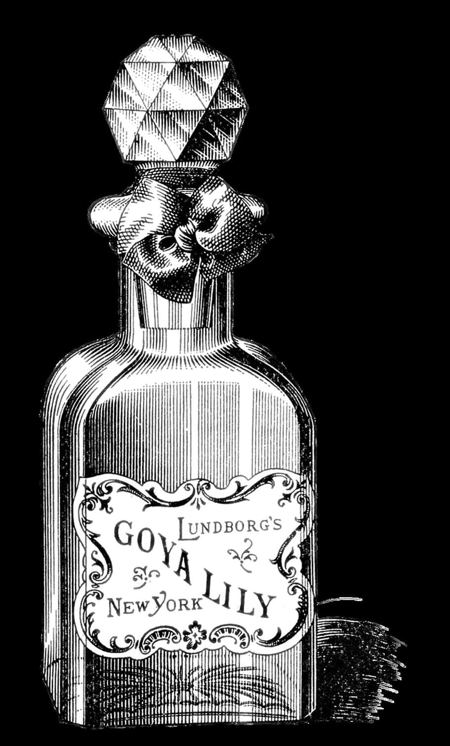 perfume, smell, object, graphics, black background, text, western script HD wallpaper