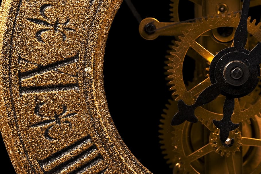 antique, appointment, black, clock, clockwork, close-up, countdown HD wallpaper
