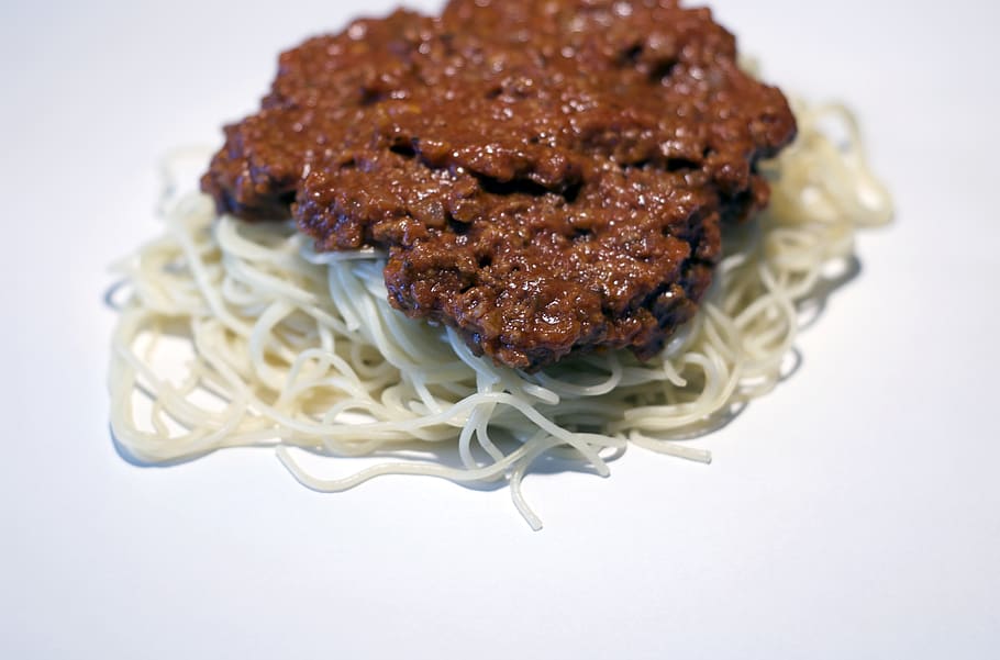 spaghetti, spaghetti sauce, meal, dinner, food, italian food HD wallpaper
