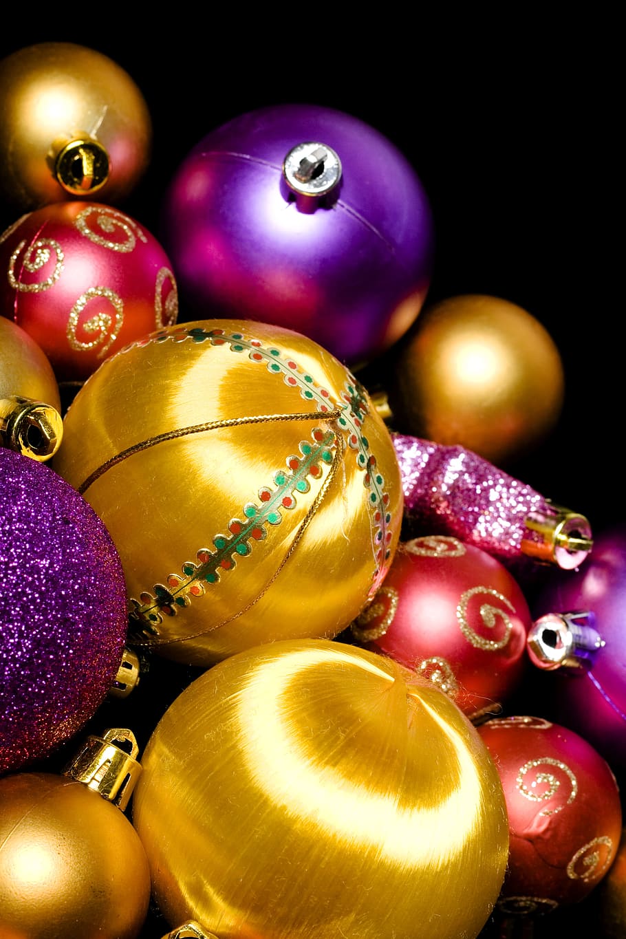 background, ball, bauble, branch, bright, celebration, christmas HD wallpaper