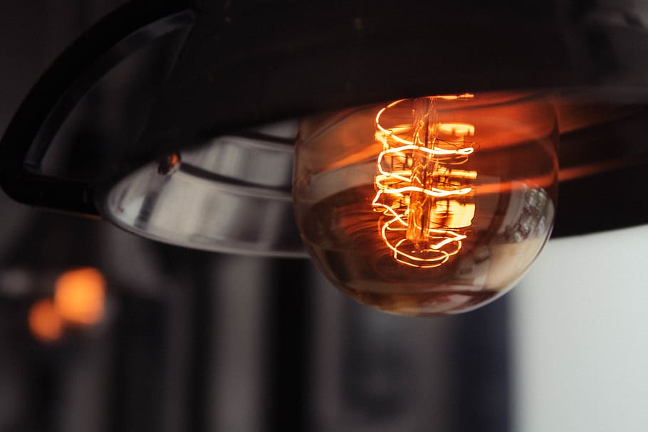 macro, relax, chill, cafe, light bulb, lightbulb, bokeh, close-up HD wallpaper