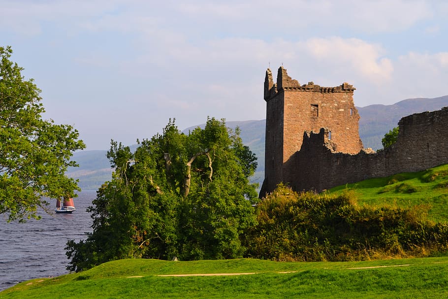 scotland, loch ness, the past, plant, history, architecture HD wallpaper