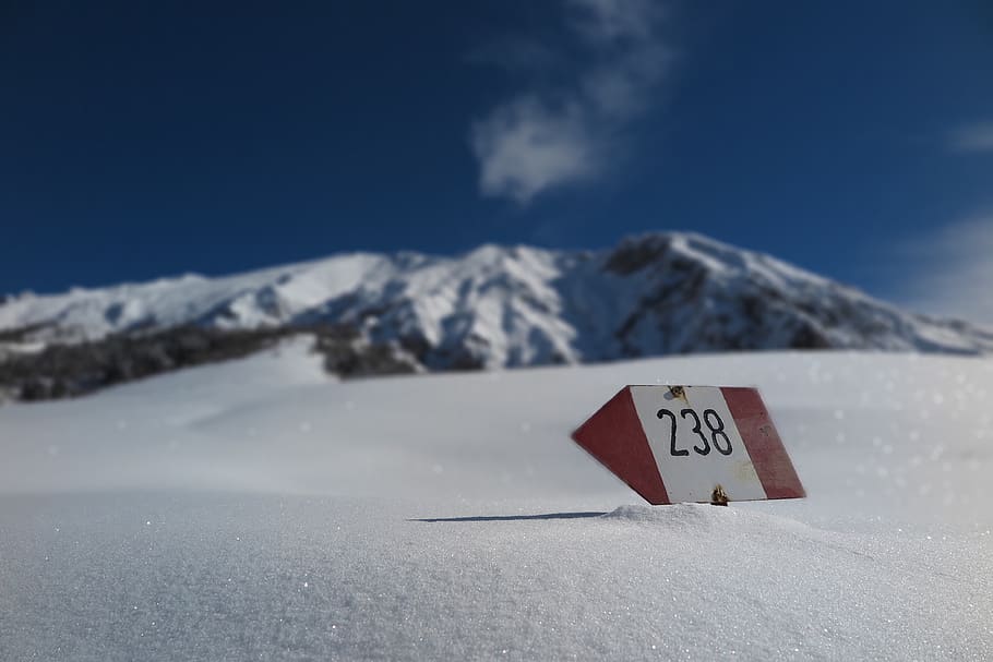 red and white sign, italy, zambla alta, mountain range, outdoors HD wallpaper