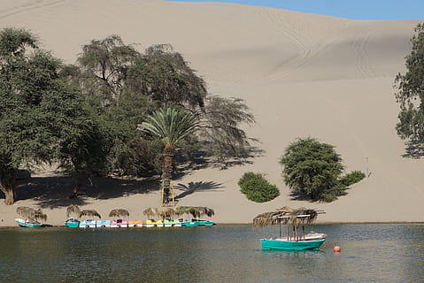 peru, desert, oasis, sand, landscape, huacachina, dry, outdoors HD wallpaper