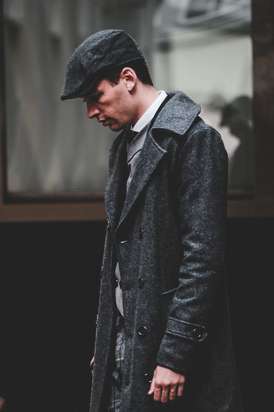 man wearing long coat, real people, young men, young adult, one person HD wallpaper