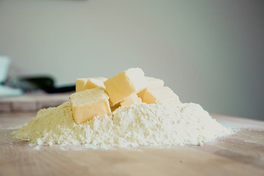 bake, butter, flour, mountain, pile, cookie, egg, pastries HD wallpaper