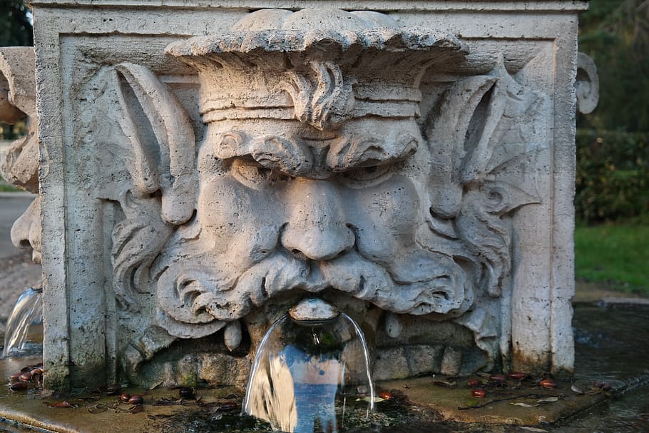 fountain, architecture, stone, sculpture, art, tourism, italy HD wallpaper