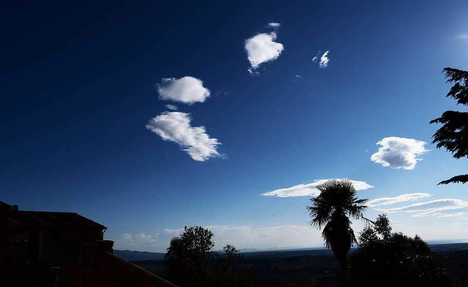 italy, casale marittimo, sky, tree, cloud - sky, plant, nature HD wallpaper