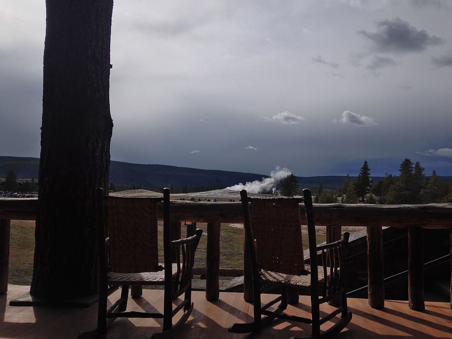 united states, yellowstone national park, old faithful lodge rd, HD wallpaper