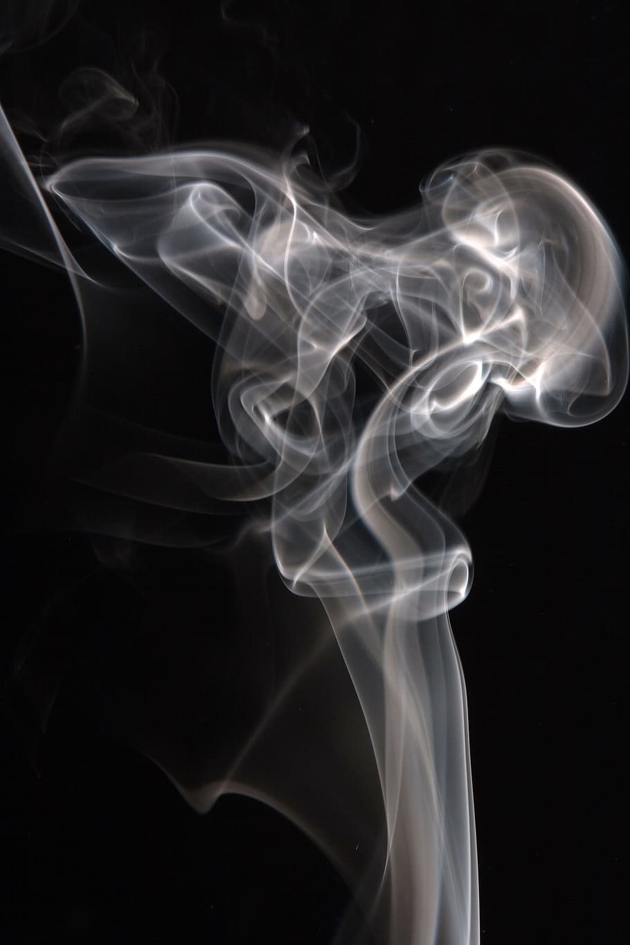 smoke, background, black, white, graphic, hot, isolated, curve HD wallpaper