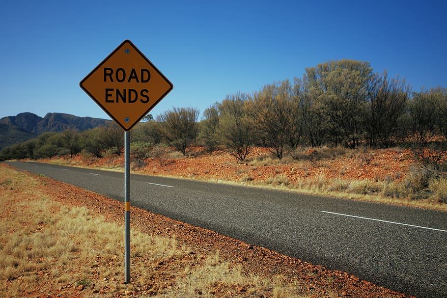 Road Ends road signage, communication, transportation, symbol HD wallpaper