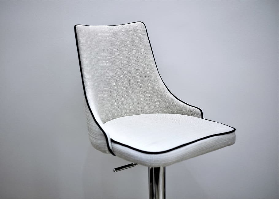 white rolling chair, indoors, studio shot, no people, close-up HD wallpaper