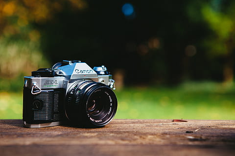 Black and Silver Canon Dslr Camera, ae-1, analog camera, filming HD wallpaper