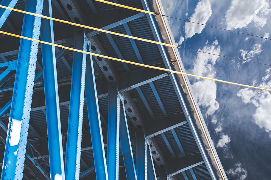 architecture, building, structure, blue, sky, cloud, steel HD wallpaper