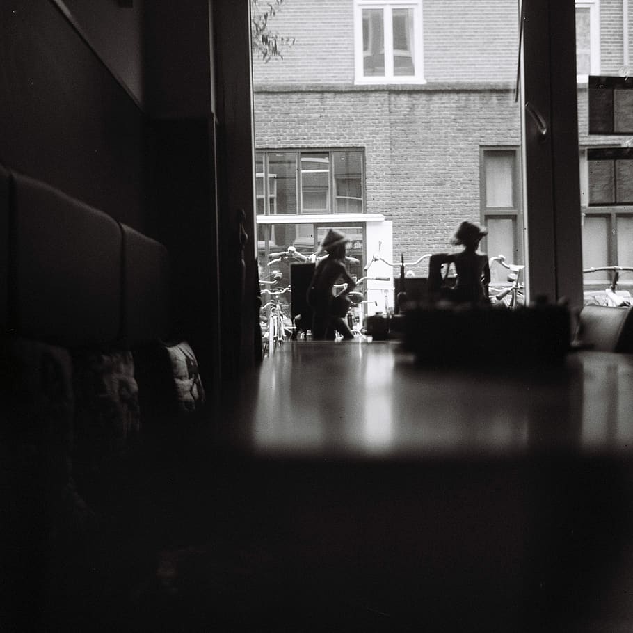 Cafe, home decor, person, human, flooring, film scan, film photo HD wallpaper