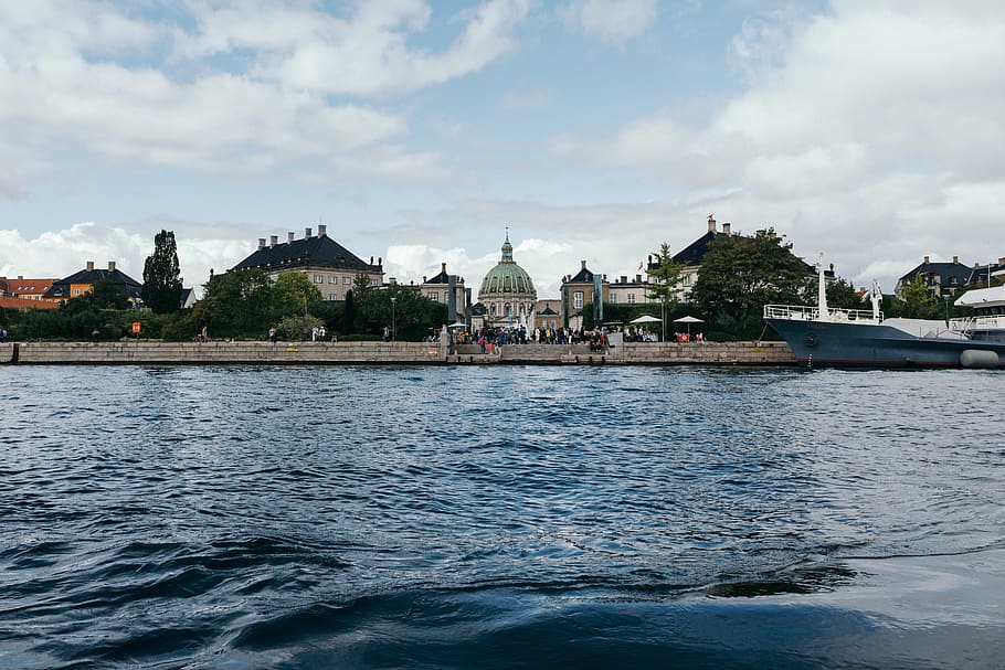 denmark, copenhagen, amalienborg, water, built structure, architecture HD wallpaper