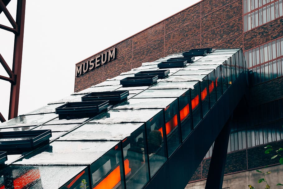 germany, essen, building, architecture, bricks, facade, museum HD wallpaper