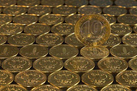 currency, wealth, finances, background, golden, ruble, russia HD wallpaper