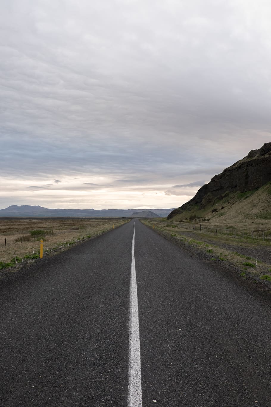 gray asphalt road, way, highway, tarmac, iceland, sleeve, apparel HD wallpaper